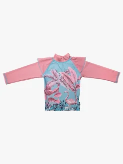 Børn Swimpy UV-Trøje Flamingo UPF50+, Lyserød