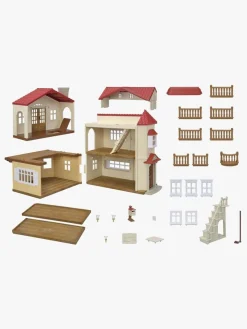 SylvanianFamilies Sylvanian Families Red Roof Country Home Dukkehus Hemmeligt Legeværelse På Loftet
