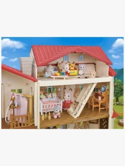 SylvanianFamilies Sylvanian Families Red Roof Country Home Dukkehus Hemmeligt Legeværelse På Loftet