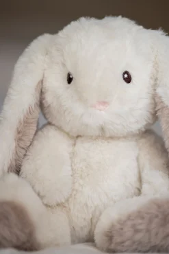 Dukker & Bamser|Teddykompaniet Bamse Mocca Kanin 34 cm, Creme Hvid
