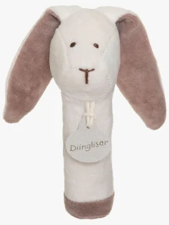 Babylegetøj|Teddykompaniet Diinglisar Kanin Rangle, White