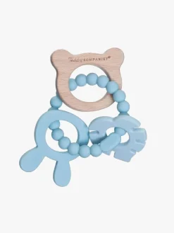 Babylegetøj|Teddykompaniet Silikone & træ Bidering, Teal