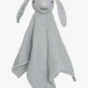 Teddykompaniet Stofbleer, Nusseklude & Babytæpper-Teddy Baby Nusseklud Kanin, Grey