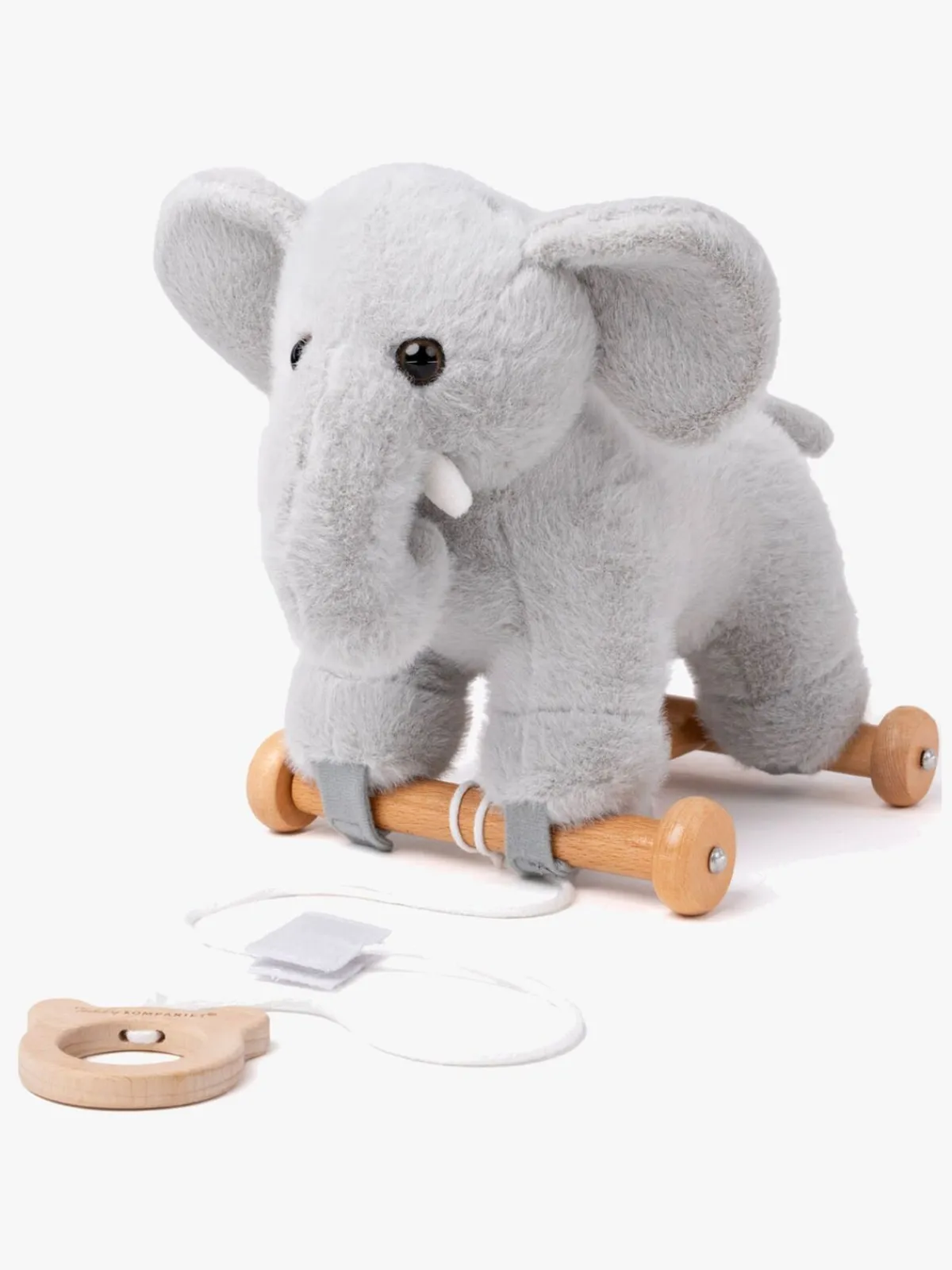 Babylegetøj|Teddykompaniet Trækdyr Elefant Grå
