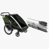 Aktivitetsvogne|Thule Chariot Cab 2 Cykelanhænger inkl. Ski- og Vandresæt, Cypress Green