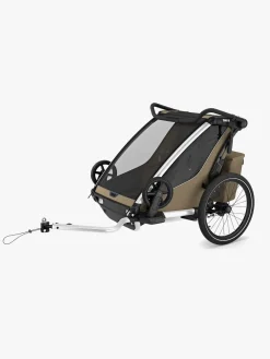 Aktivitetsvogne|Thule Chariot Cross 2 Cykelanhænger inkl. Skisæt, Khaki G3