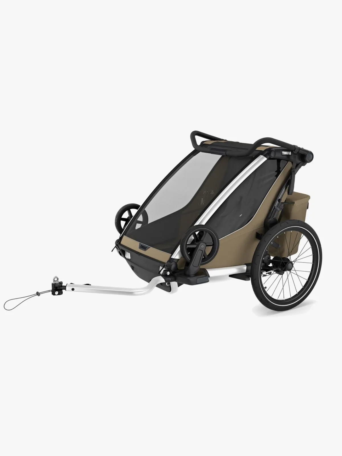 Aktivitetsvogne|Thule Chariot Cross 2 Cykelanhænger inkl. Skisæt, Khaki G3