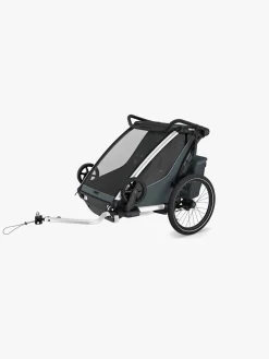 Aktivitetsvogne|Thule Chariot Cross 2 Cykelanhænger inkl. Skisæt, Dark Slate G3