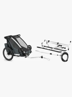 Aktivitetsvogne|Thule Chariot Cross 1 Cykelanhænger inkl. Skisæt, Dark Slate G3