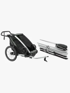 Aktivitetsvogne|Thule Chariot Lite 1 Cykelanhænger inkl. Ski- og Vandresæt, Agave