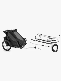Thule Aktivitetsvogne-Chariot Sport 1 Cykelanhænger inkl. Skisæt, Black G3