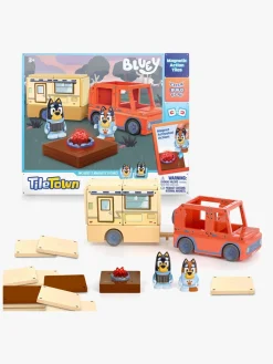 Legetøjsbiler & -Fartøjer|TileTown Tile Town Bluey Magnetisk Byggesæt Campingvognssæt