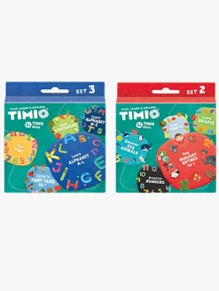 TIMIO Lærerig Leg-Skivepakke 5-i-1 Tid & Tal 2-pak