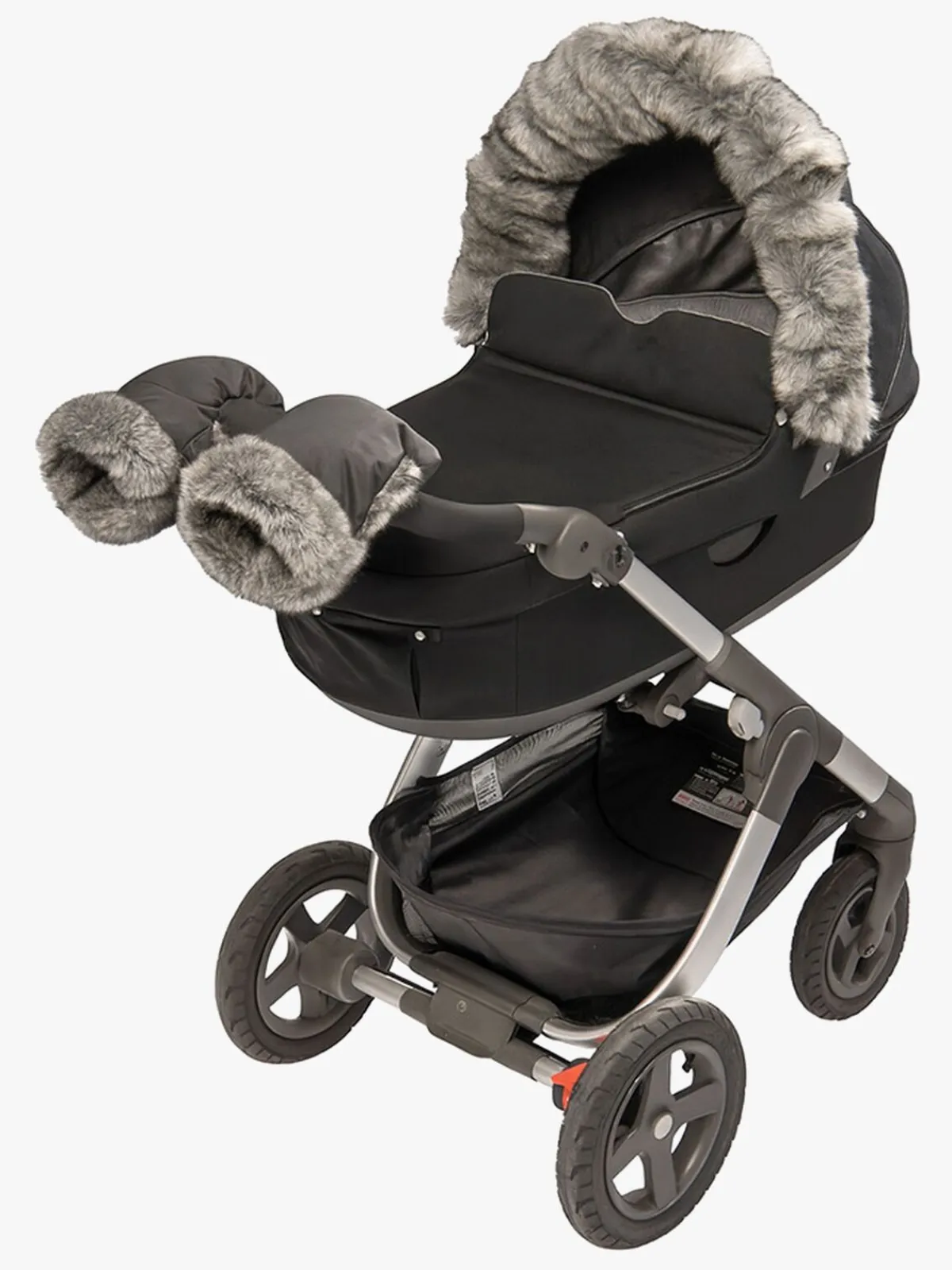 Vogntilbehør|Tinkafu Håndvarmere, Grey Faux Fur Grå
