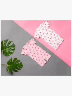 Børn TinyTreasure Heldragter-Tiny Treasure Summer Heldragt 2-pak, Pink/Flamingo