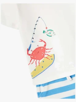 Børn TomJoule Tom Joule Barnacle Tøjsæt, White Crab