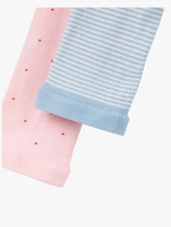 Underdele|TomJoule Tom Joule Lively Leggings 2-pak, Navdino Lyserød/Blå