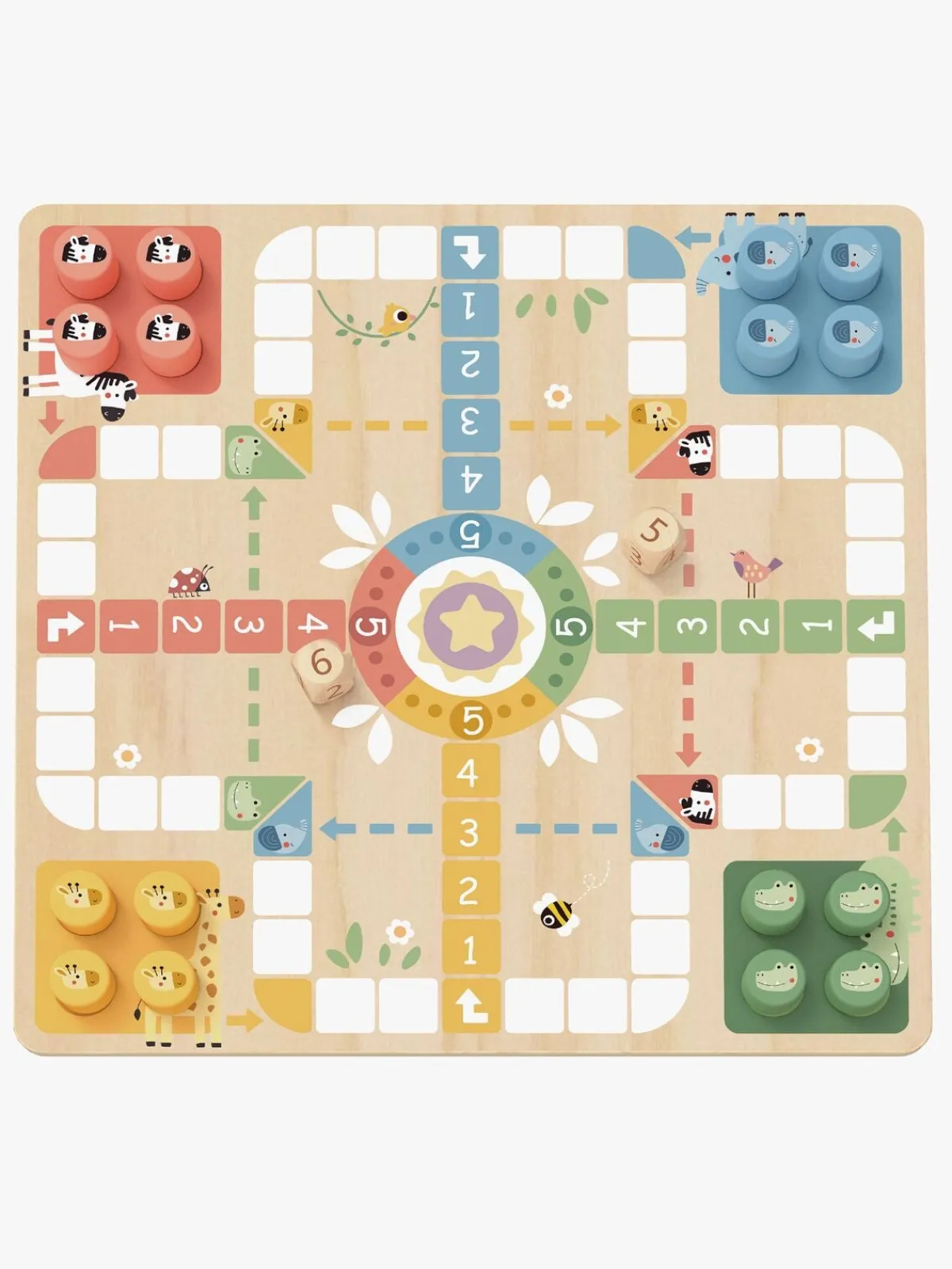 Spil & Puslespil|TookyToy Tooky Toy Ludo Brætspil 2-i-1