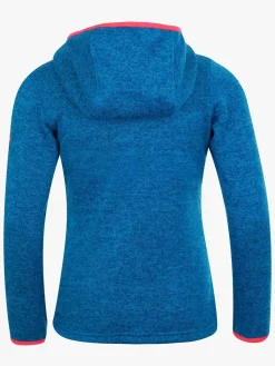 Børn Trollkids Jondalen Fleecetrøje, Medium Blue/Coral
