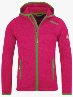 Børn Trollkids Jondalen Fleecetrøje, Pink/Green