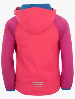 Børn Trollkids Rondane Softshelljakke, Dark Pink/Light Pink/Blue