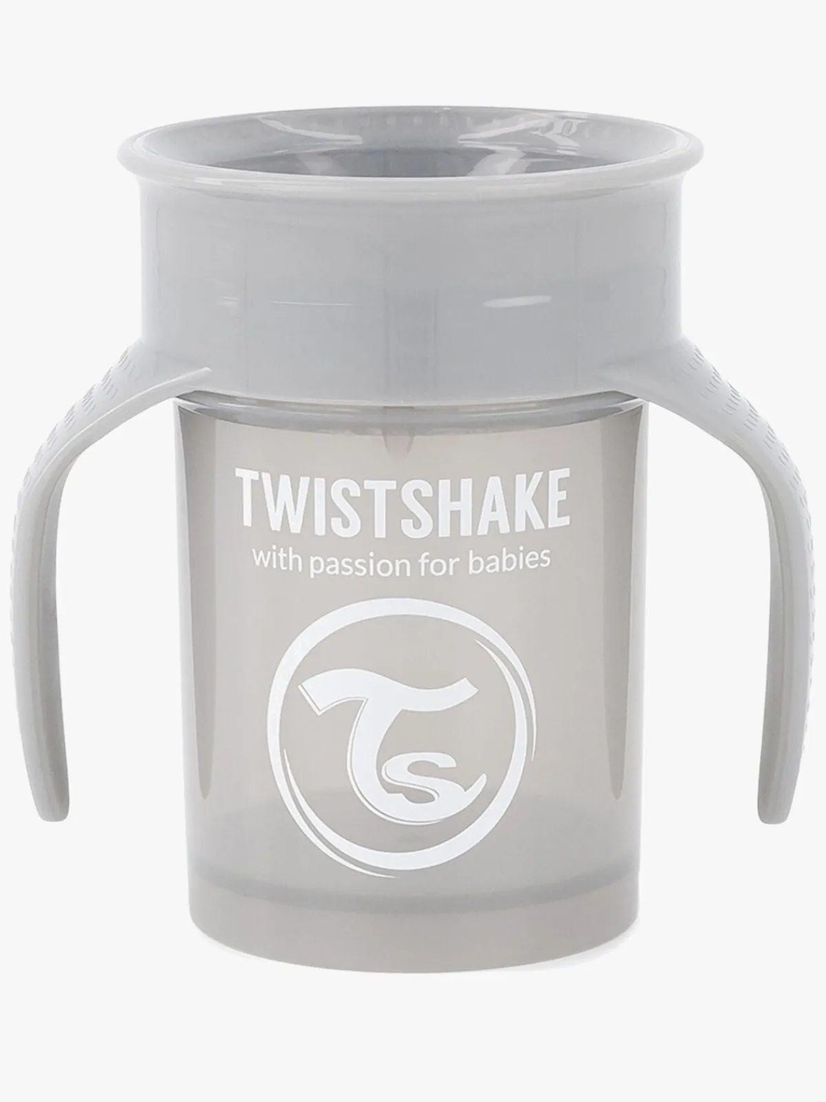 Spisetid|Twistshake 360 Øvekop, Pastel Grey Grå