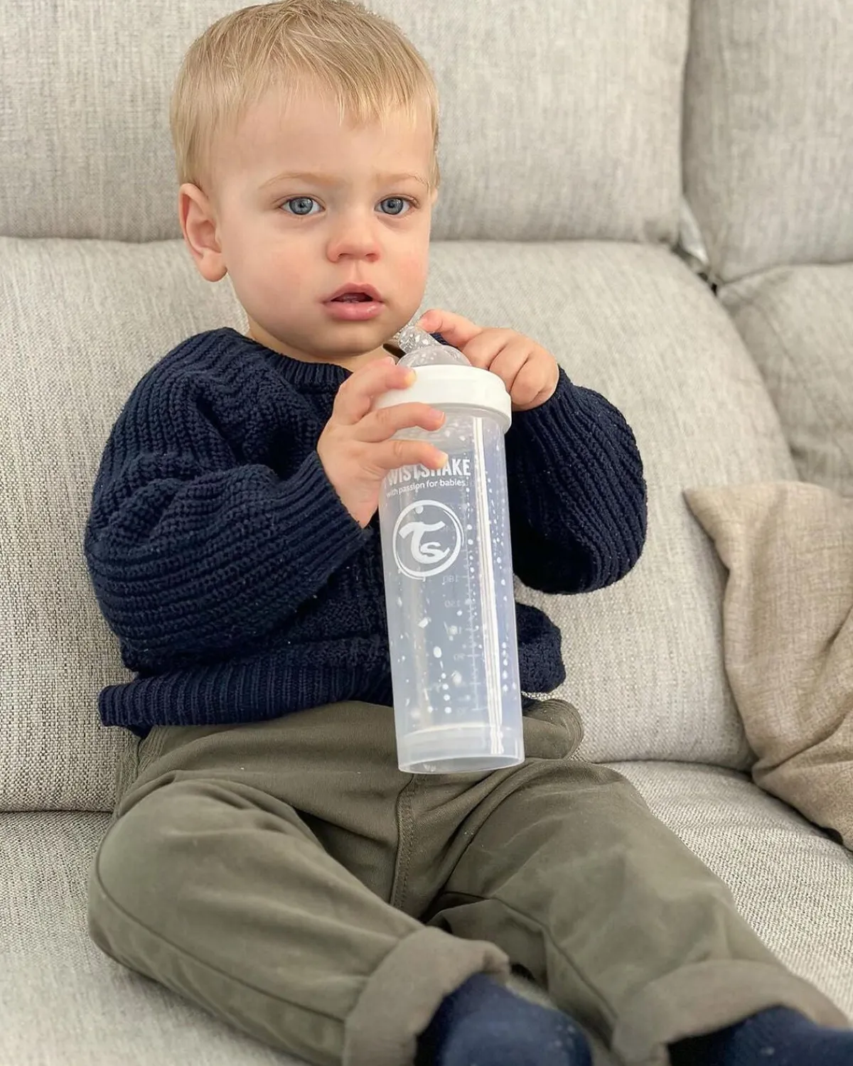 Twistshake Sutteflaske Anti-Kolik 330 ml, Hvid