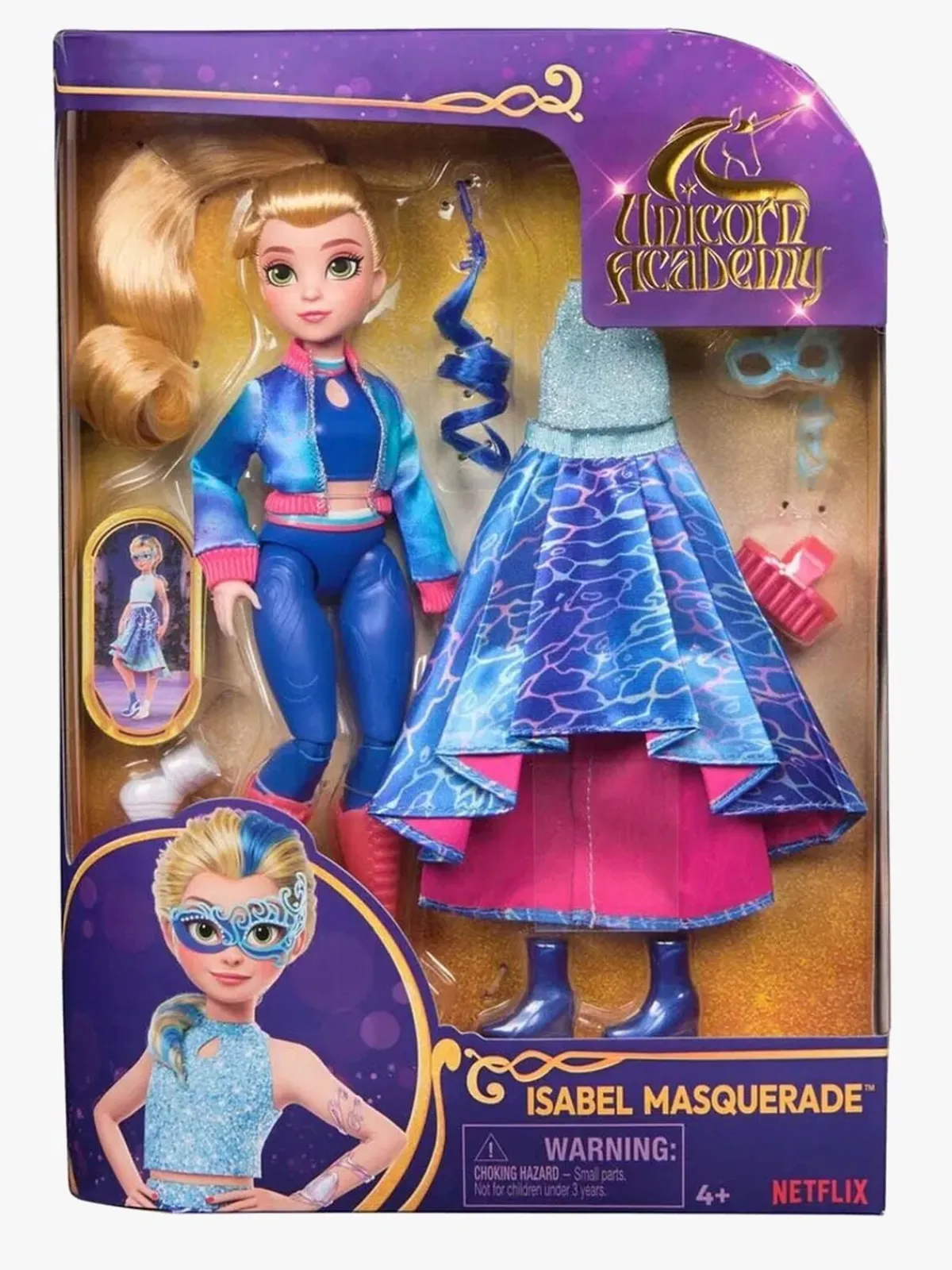 UnicornAcademy Legetøjsfigurer-Unicorn Academy Dukke Isabel Masquerade 24 cm
