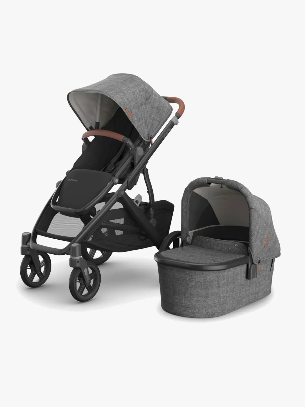 Duo- & Kombivogne|UPPAbaby Vista V3 Duovogn, Greyson Grå/Sort