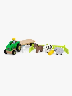 Legetøjsbiler & -Fartøjer|VIGA Farm Traktor med Anhængervogn