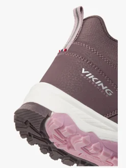 Børn VikingFootwear Sneakers-Viking Akkarvik Mid SL WP Forede Sneakers, Plum/Pink
