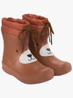 Børn VikingFootwear Viking Alv Indie Print Gummistøvler, Cognac