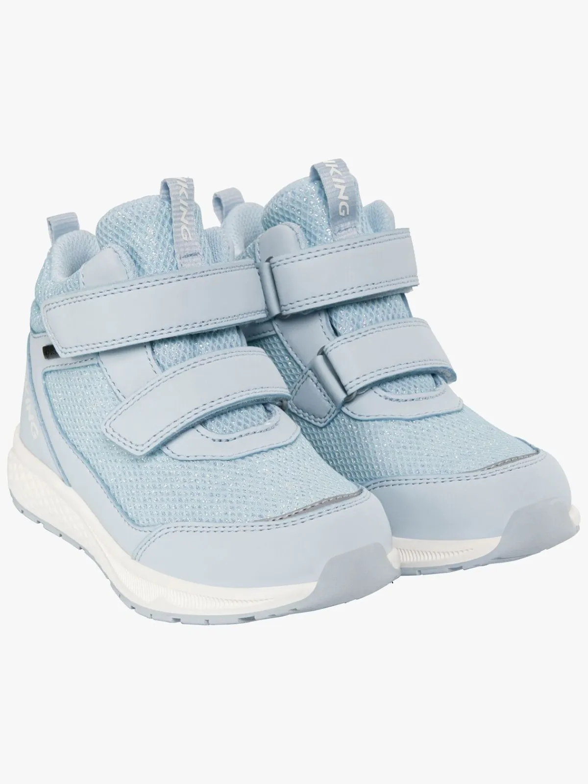 Børn VikingFootwear Viking Bouncy Glitter Mid 2V GTX Sneakers, Light Blue