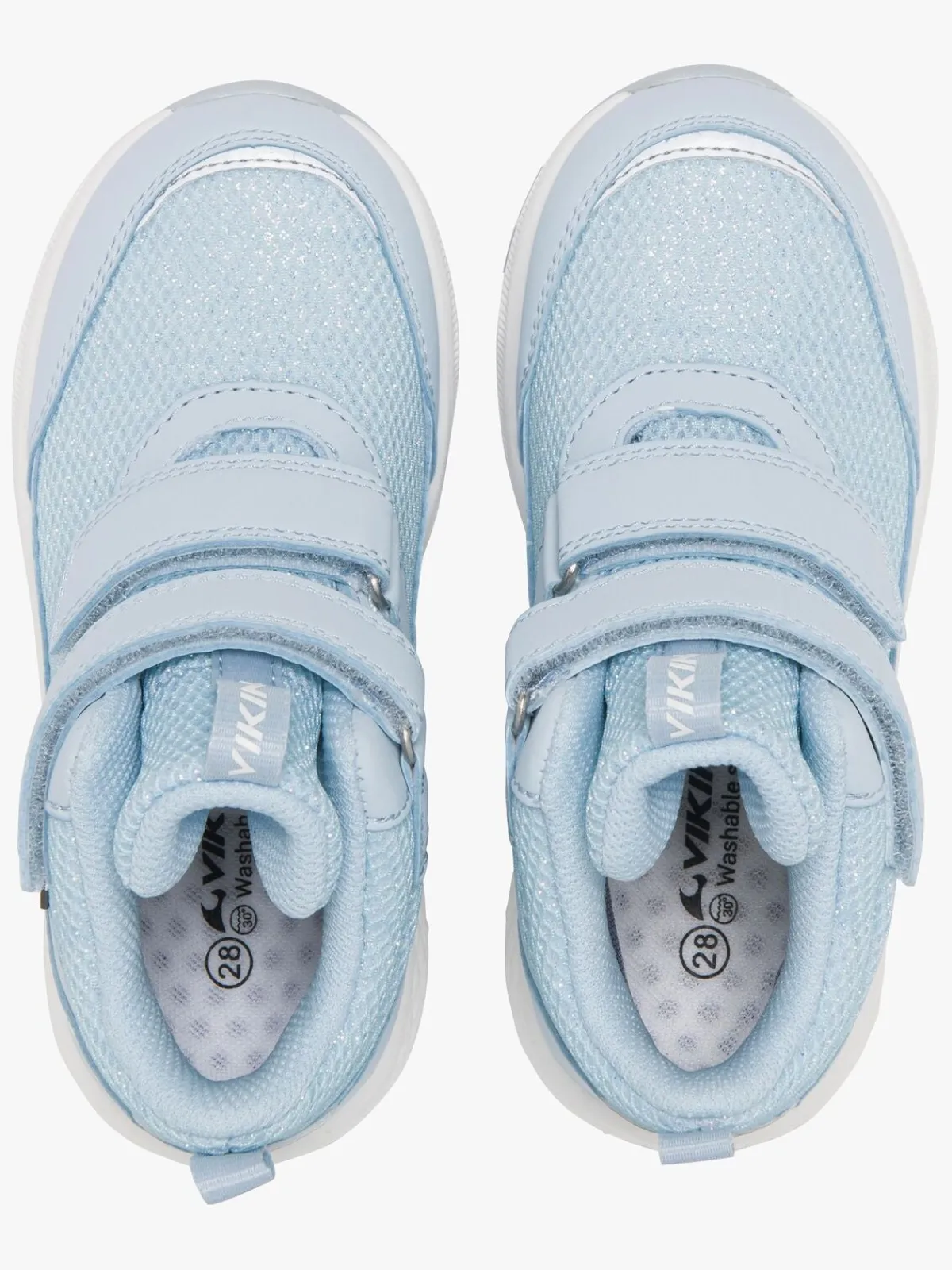 Børn VikingFootwear Viking Bouncy Glitter Mid 2V GTX Sneakers, Light Blue