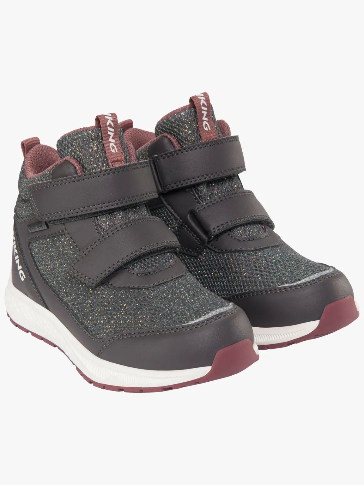 Børn VikingFootwear Sneakers-Viking Bouncy Glitter Mid 2V GTX Sneakers, Charcoal