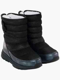 Børn VikingFootwear Viking Equip Glitter Pull-On WP Vinterstøvler, Sort