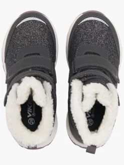 Støvler & Vinterstøvler|VikingFootwear Viking Equip Glitter 2V WP Vinterstøvler, Charcoal/Dusty Pink