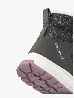 Støvler & Vinterstøvler|VikingFootwear Viking Equip Glitter 2V WP Vinterstøvler, Charcoal/Dusty Pink