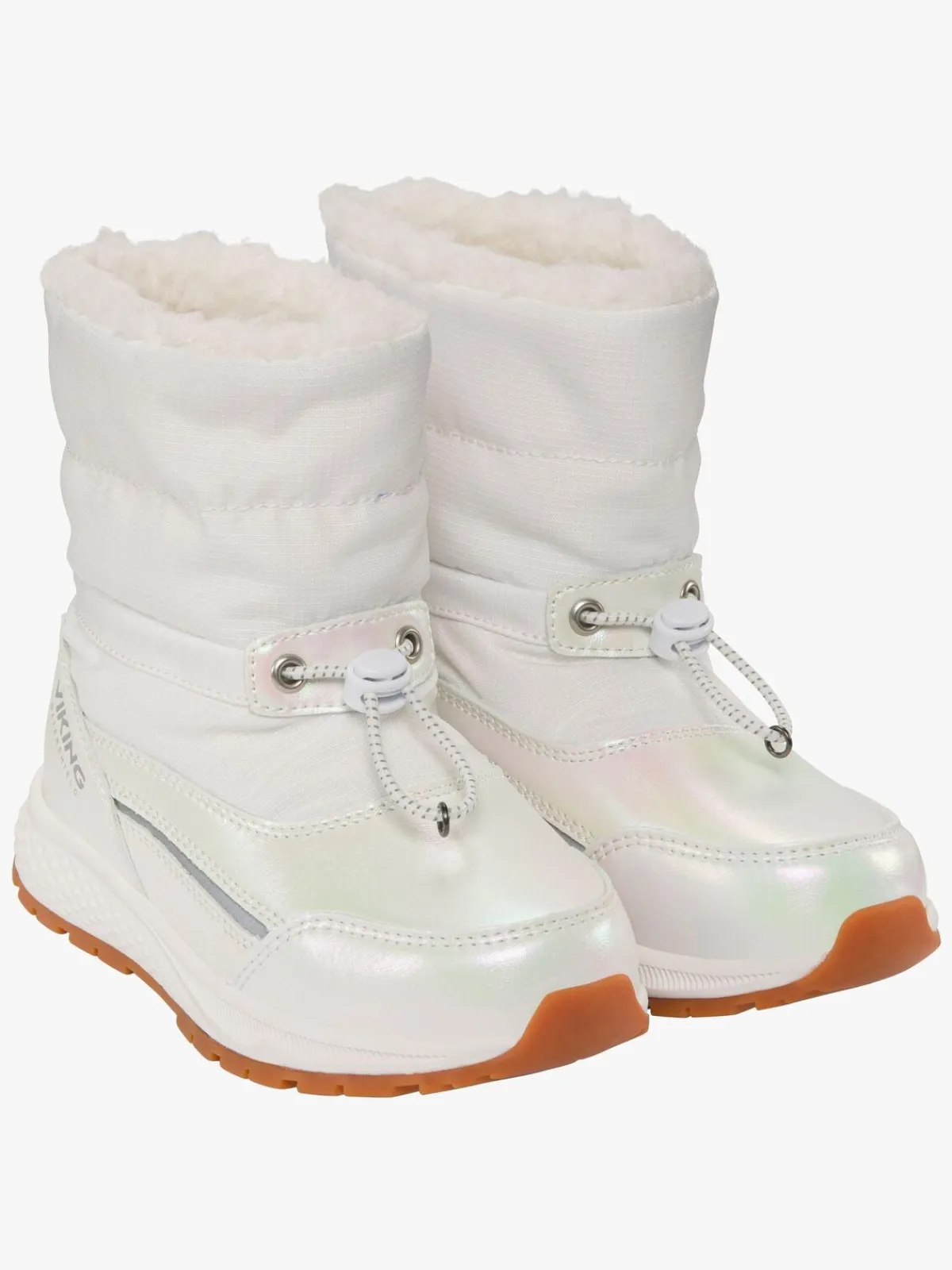 Børn VikingFootwear Støvler & Vinterstøvler-Viking Equip Shine Pull-On WP Vinterstøvler, Eggshell
