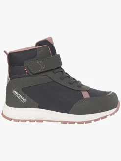 Børn VikingFootwear Viking Equip WP 1V Vinterstøvler, Charcoal/Dusty Pink