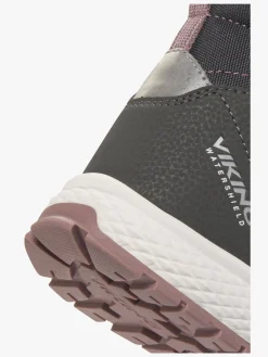 Børn VikingFootwear Viking Equip WP 1V Vinterstøvler, Charcoal/Dusty Pink