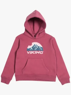 Børn VikingFootwear Overdele-Viking Funtime Hættetrøje, Plum