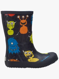 Børn VikingFootwear Viking Indie Print Gummistøvler, Navy/Multi
