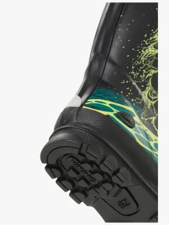 Børn VikingFootwear Gummistøvler-Viking Jolly Print Gummistøvler, Black/Blue Green