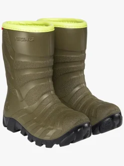 Børn VikingFootwear Gummistøvler-Viking Ultra Forede Gummistøvler, Khaki/Sort