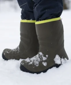 Børn VikingFootwear Gummistøvler-Viking Ultra Forede Gummistøvler, Khaki/Sort