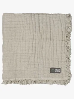 Børn VinterBloom Vinter & Bloom Feather Tæppe/ Stofble i Musselin EKO, Pebble Greige