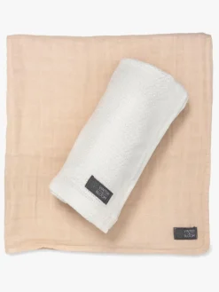 Børn VinterBloom Vinter & Bloom Soft Grid + Muslin Tæppe 2-pak, Hvidt/Beige