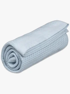 Børn VinterBloom Interiør-Vinter & Bloom Soft Grid Hæklet Babytæppe, True Blue