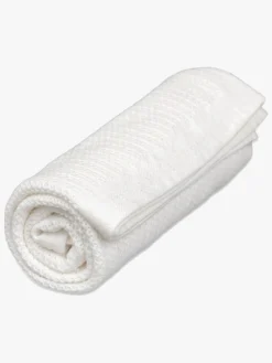 Børn VinterBloom Vinter & Bloom Soft Grid Hæklet Babytæppe, Bright White